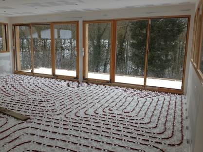 Chauffage d'une maison extension en bois