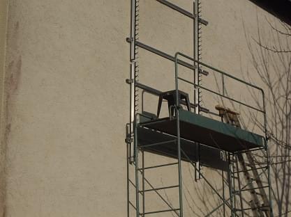 Tubes solaire en façade et relève chaudière fioul